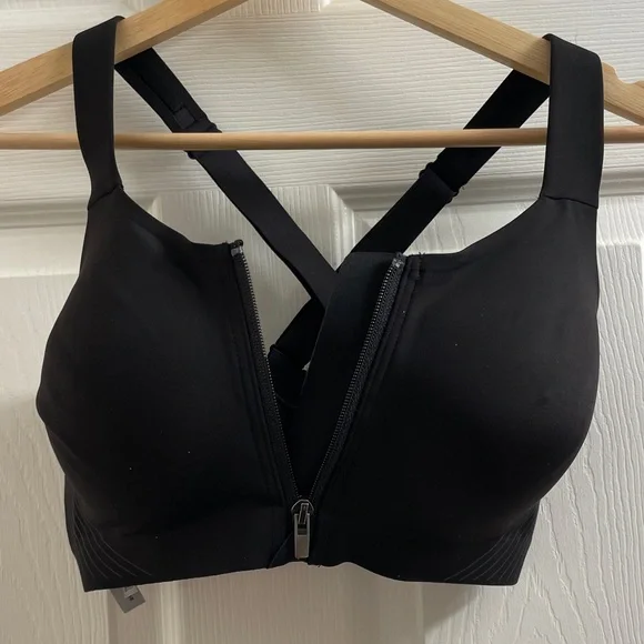 NWT VSX Victoria’s Secret Black Knockout Front-Close Zip Up Sports Bra Size 36D - Picture 11 of 13